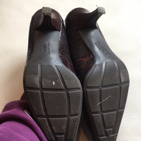 Franco Sarto Chocolate Brown Patent Leather Shoes - Picture 4 of 6